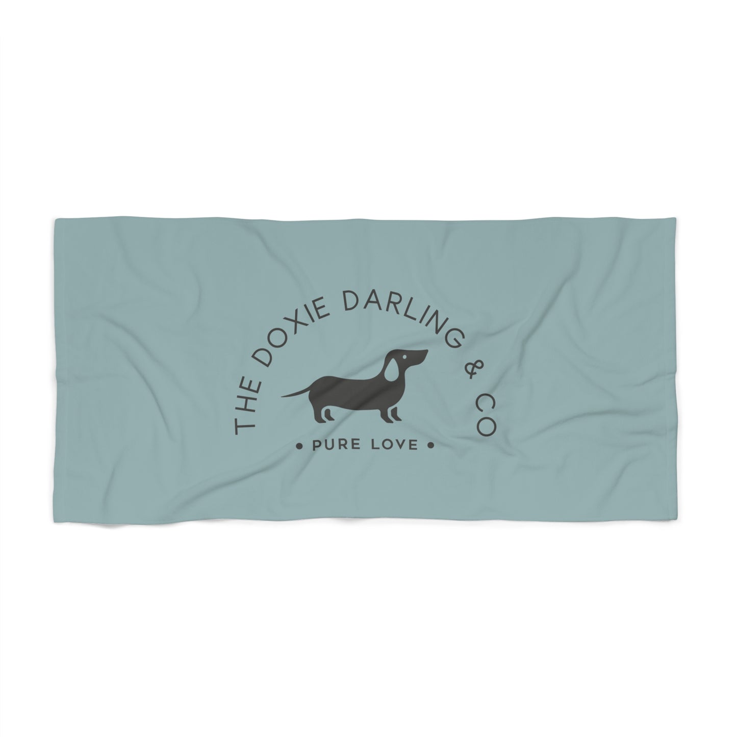 Doxie Collection Teal Dog Towel