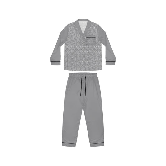 Darling Collection Grey Satin Pajamas Set