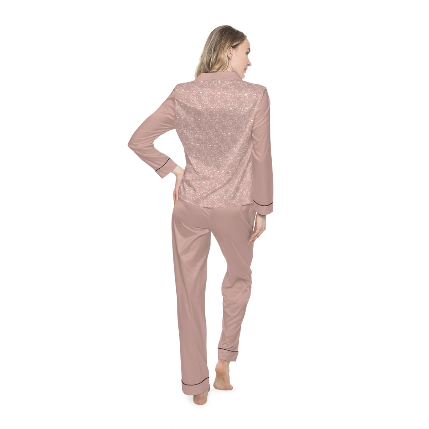 Darling Collection Pink Satin Pajamas Set