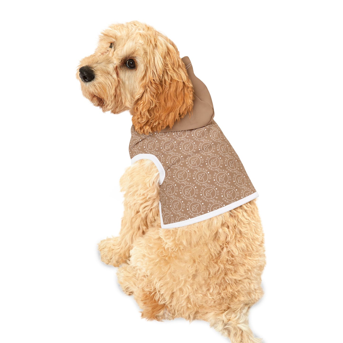 Doxie Collection Brown Pattern Pet Hoodie