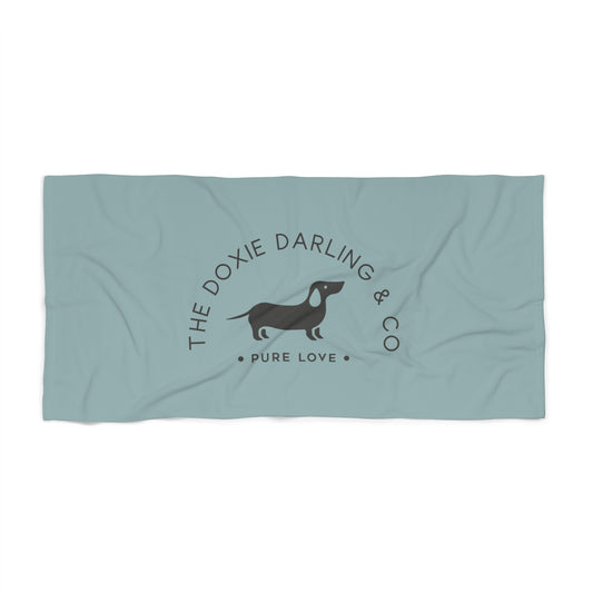 Doxie Collection Teal Dog Towel