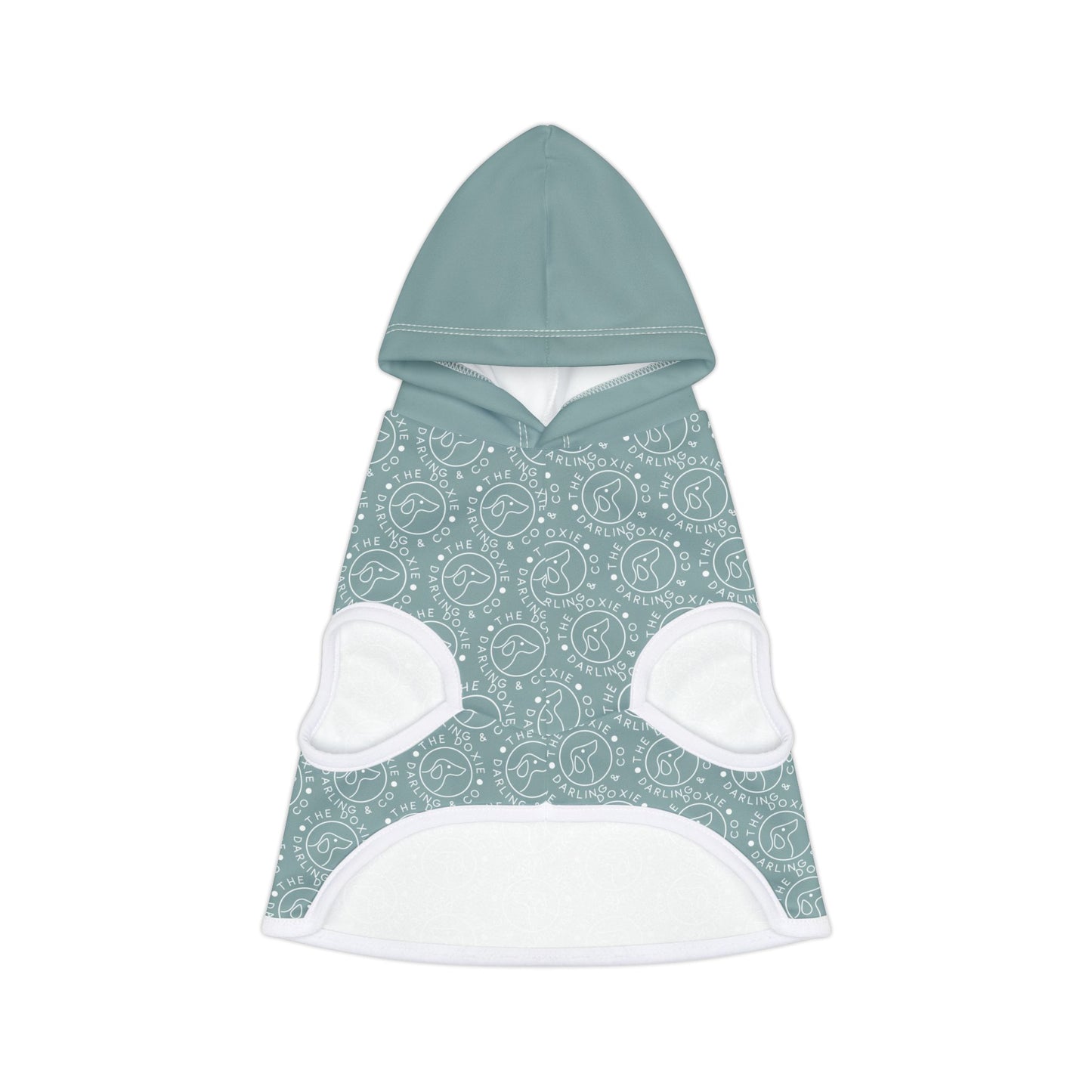 Doxie Collection Teal Pattern Pet Hoodie