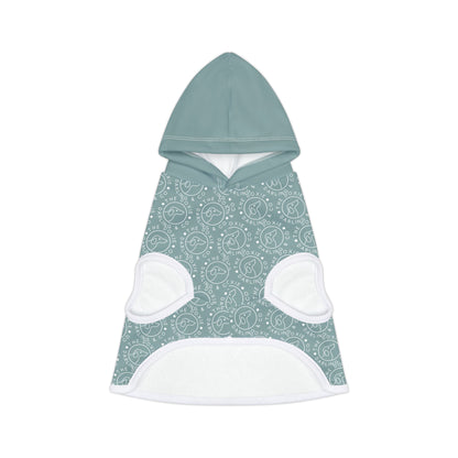 Doxie Collection Teal Pattern Pet Hoodie